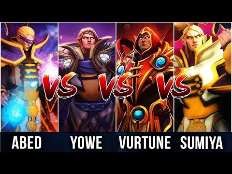 WHO is your favourite Pro Invoker from SEA/CHINA? Abed vs Yowe vs Vurtune vs Sumiya - Dota 2 EPIC