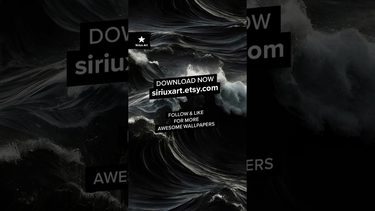 Black ocean waves dark mode wallpapers siriuxart.etsy.com #black #oceanwave #darkmode #4kwallpaper