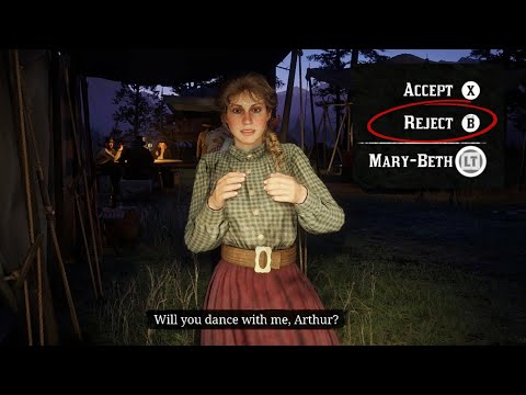 What happens if you reject dancing with Mary Beth at camp?