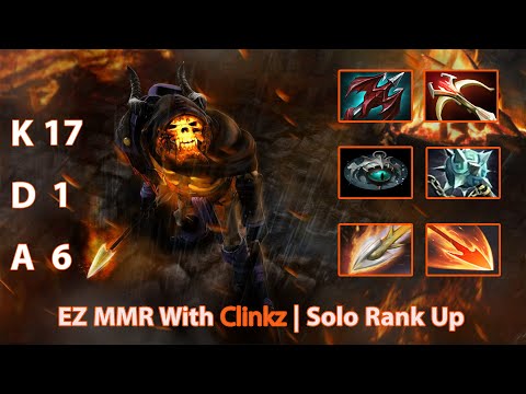 Dota 2 Smurf Clinkz Midlane Full Gameplay | Ez MMR Midlane pos2 | 17 1 6