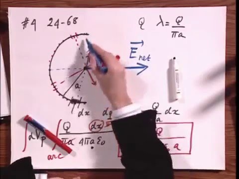 8 02x Module 02 03 Calculating the Potential of a Semi circular Rod by Integration