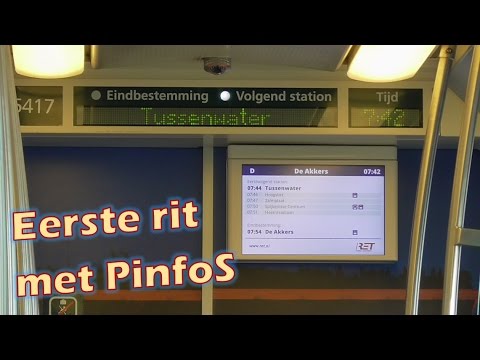 RET Metro 1e metrorit met PinfoS (5417) tussen Rhoon en De Akkers (lijn D)