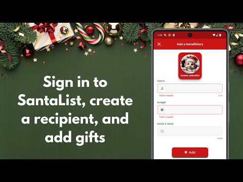 Santalist Christmas gift list video thumbnail