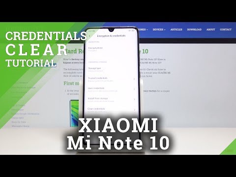 How to Clear Credentials in XIAOMI Mi Note 10 – Delete Certificates