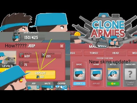 Clone Armies New Update????Skins and jeep placeable in base+Challenges gameplay!!!!