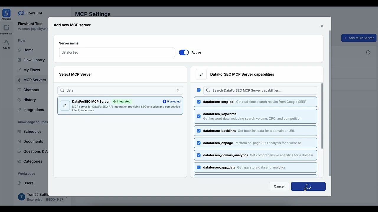 Thumbnail for DataForSEO MCP Server Integration