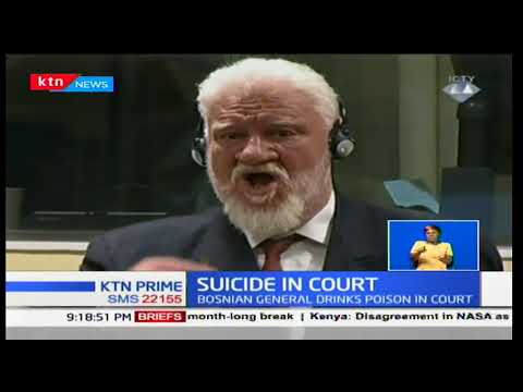 Bosnia general Slobodan Praljak commits suicide in court