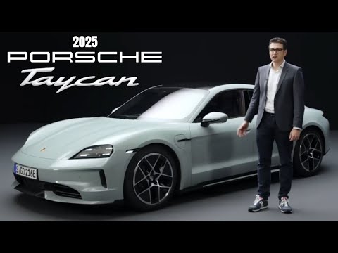 2025年型のポルシェタイカンの外観プレビュー動画