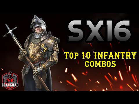 Sx16 TOP 10 INFANTRY COMBOS on Roe Handbook - Rise Of castles Ice and Fire
