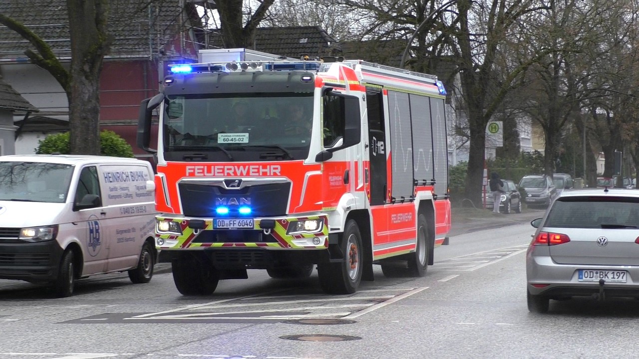 NEUES HLF 10 in Ahrensburg! 🔥 Erstes MAN HLF der Feuerwehr im Einsatz | Einsatzfahrt mit Pressluft!