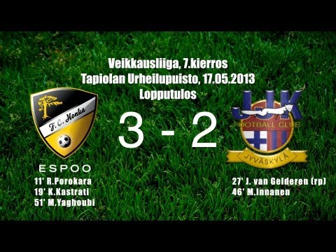 HonkaTV kooste: FC Honka - JJK 3-2 [17.05.2013]