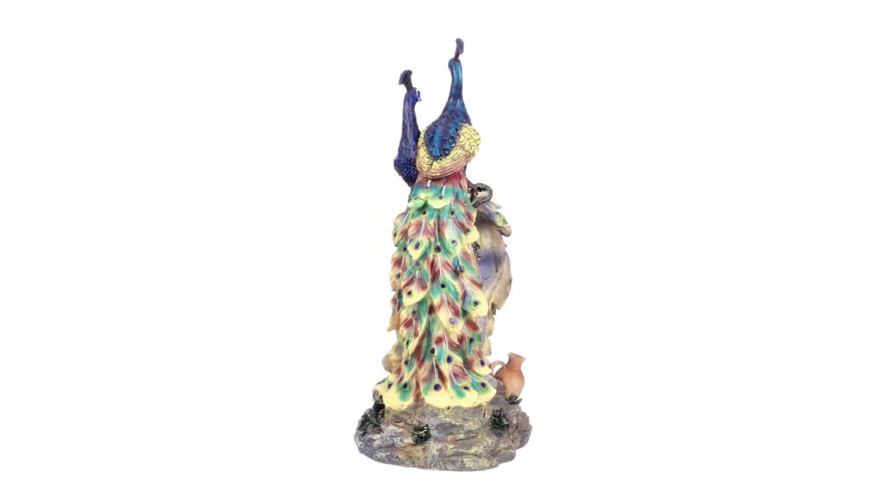 Peacocks in Paradise Statue Video