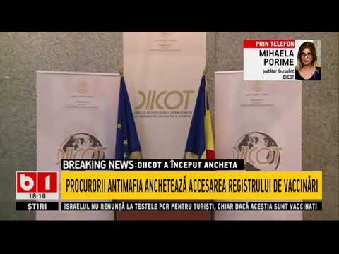 PROCURORII ANTIMAFIA ANCHETEAZA ACCESAREA REGISTRULUI DE VACCINARI_Stiri B1_18 aprilie 2021