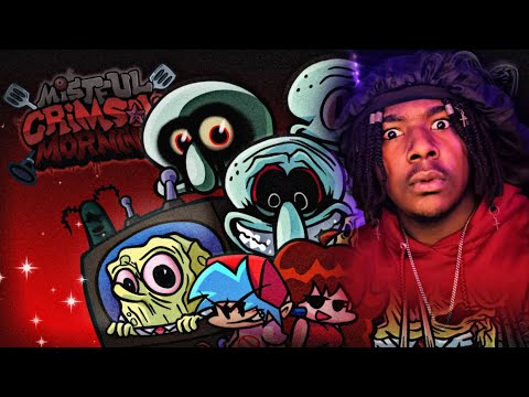 NO SQUIDWARD!! (Friday Night Funkin) Mistful Crimson Morning Mod Full Week