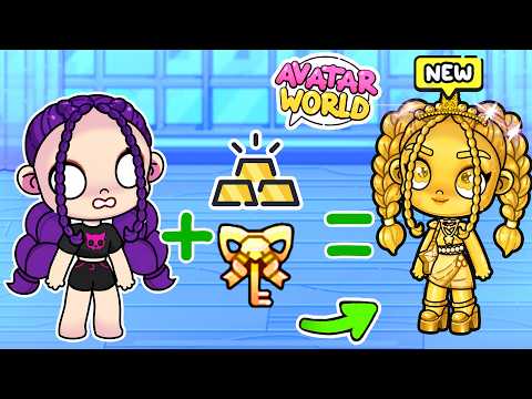 😱 EASY! Create GOLD LILY LOVE BRAIDS in Avatar World 🌍 PAZU