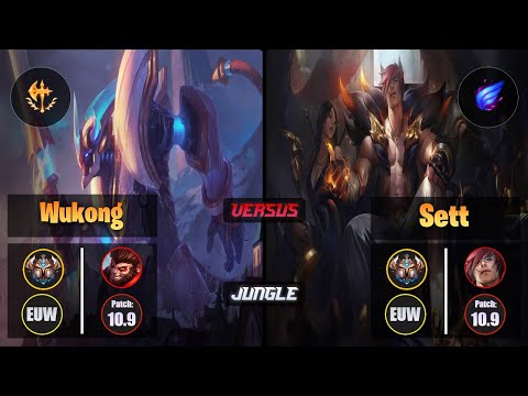Challenger WUKONG [Conqueror] (Jungle) VS  SETT - Challenger EUW Patch 10.9
