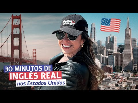 30 minutos de CONVERSAÇÃO REAL em inglês nas ruas dos ESTADOS UNIDOS