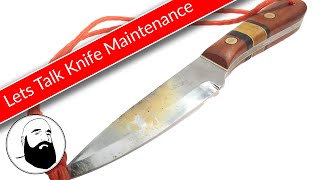 How to Sharpen a Knife and Clean Rust and Stains from the Blade