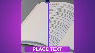Photoshop Trick Place Text On Book - For beginners