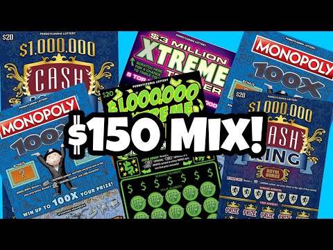 Pa Lottery 🔴 Monopoly, Extreme Green, Cash King, Xtreme Tripler Scratch Off Tickets Md Scratch Jedi