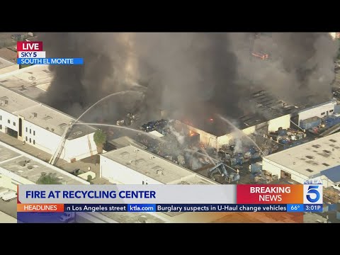 Massive fire erupts, propane tanks explode in South El Monte