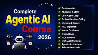 Complete Agentic AI Course - AI Agents, RAG, Embeddings, Architectures, Framework, VectorDB & Memory