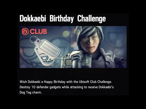 Dokkaebi Birthday Challenge Dog Tag Charm - Rainbow Six Siege