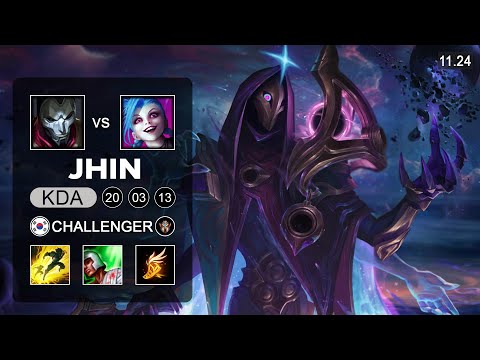 Jhin ADC vs Jinx - KR Challenger - PreSeason 12 Patch 11.24