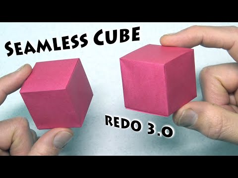 Origami Seamless Cube Redo 3 🧊 New Easier Method!