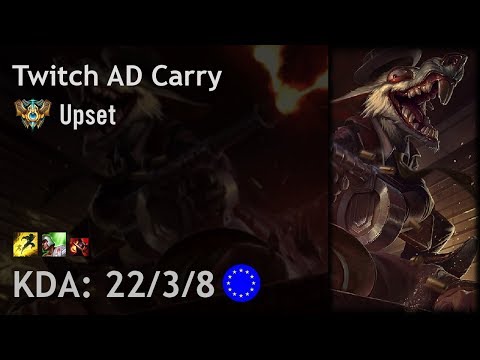 Twitch AD Carry vs Draven - Upset - EUW Challenger Patch 7.17