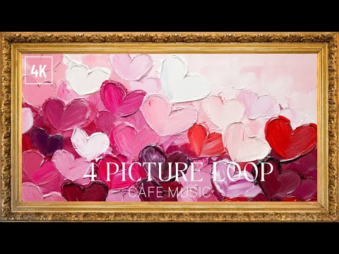 4K Valentine’s Day Heart Art: Romantic Frame tv art with music | Tv screensaver and background