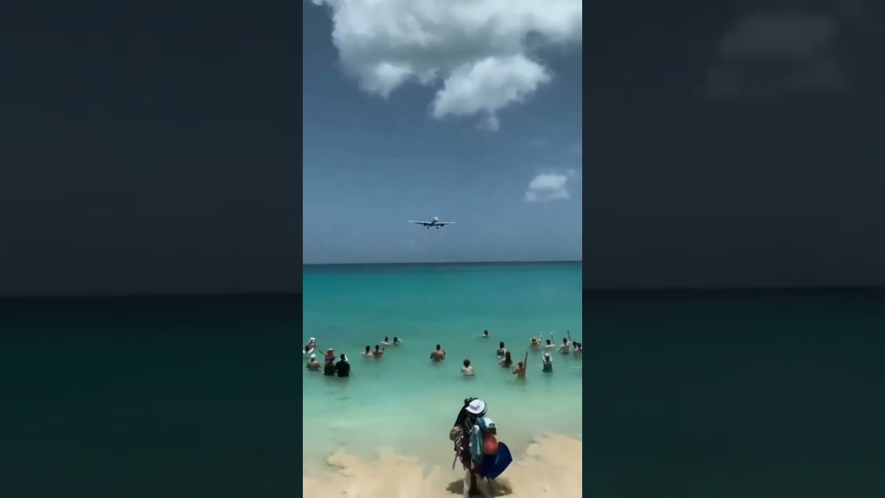 st martin airport plane landing | Princess Juliana International Airport #beachlanding #aviation