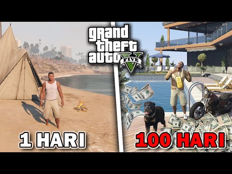 100 Hari di GTA 5 Roleplay❗️PERJUANGAN SEORANG PENGANGGURAN SAMPAI MENJADI SULTAN❗️