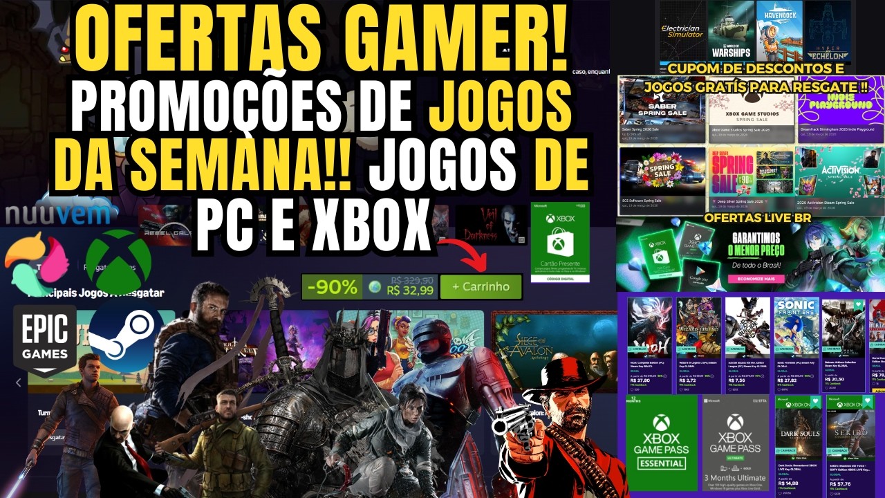 JOGOS BARATOS..OFERTAS  ENEBA SEXTA  DA SEMANA!! JOGOS PARA PC STEAM  E XBOX  NOTÍCIAS DA SEMANA!