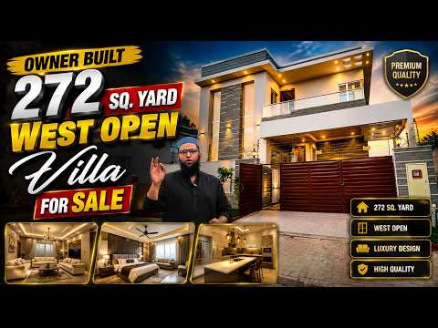 Owner Built 272 Sq. Yard West Open Villa For Sale | Precinct 8 | Bahria Town Karachi