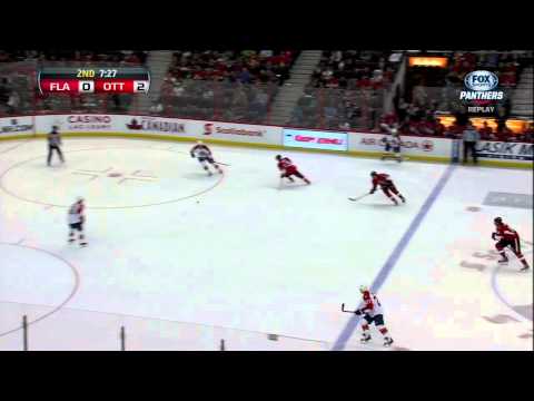 Kyle Turris 2nd goal 21 Jan 2013 Ottawa Senators vs Florida Panthers NHL hockey