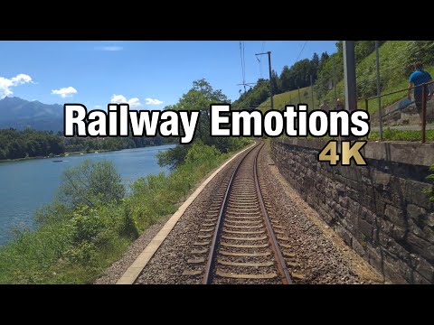 🚆 4K Beautiful cab ride with many single track sections (Switzerland | IR75 Zurich - Lucerne)