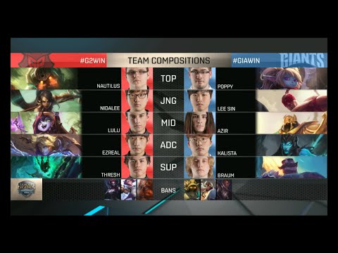 G2 Esports vs Giants W8D2 EU LCS Spring Split S6 2016|G2 vs GIA week 8 Day 2 Europe LCS Spring Split