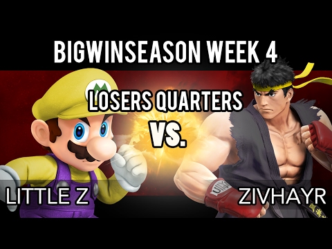 BigWinSeason Week 4 - Losers Quarters - Little Z (Wario, Mario) VS Zivhayr (Ryu, Mewtwo)