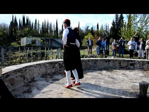Croatian Folklore Group performing at Novaković estate in Konavle on April 21, 2012.