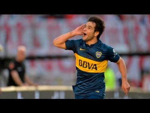 Gol de Lodeiro a River Plate en El Monumental. | River Plate Vs. Boca Juniors (2015).