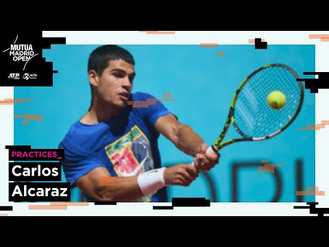 ¡Primer entreno de CARLOS ALCARAZ  en el MUTUA MADRID OPEN 2023!