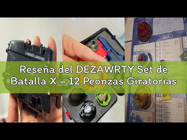 Vídeo relacionado con DEZAWRTY X Set de Batalla de peonzas, 6 peonzas de Combate, 2 lanzadores, Paquete de Inicio Gyro para niños, Juguetes, Juguetes de cumpleaños para niños, 6+