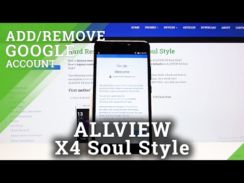How to Add / Remove Google Account in ALLVIEW X4 Soul Style - Manage Google Account