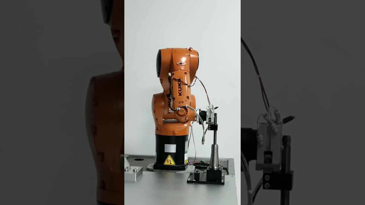 6-axis force/torque sensor +KUKA—Flexible Precision Shaft-Hole Assembly #industrial #manufacturing