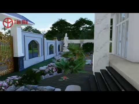 Biệt thự sân vườn kết hợp hồ cá koi quanh nhà