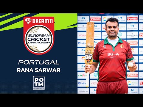 POTM: R.Sarwar - Group A, Match 17 - POR vs SPA | Highlights | Dream11 ECC, 2022 | ECC22.017