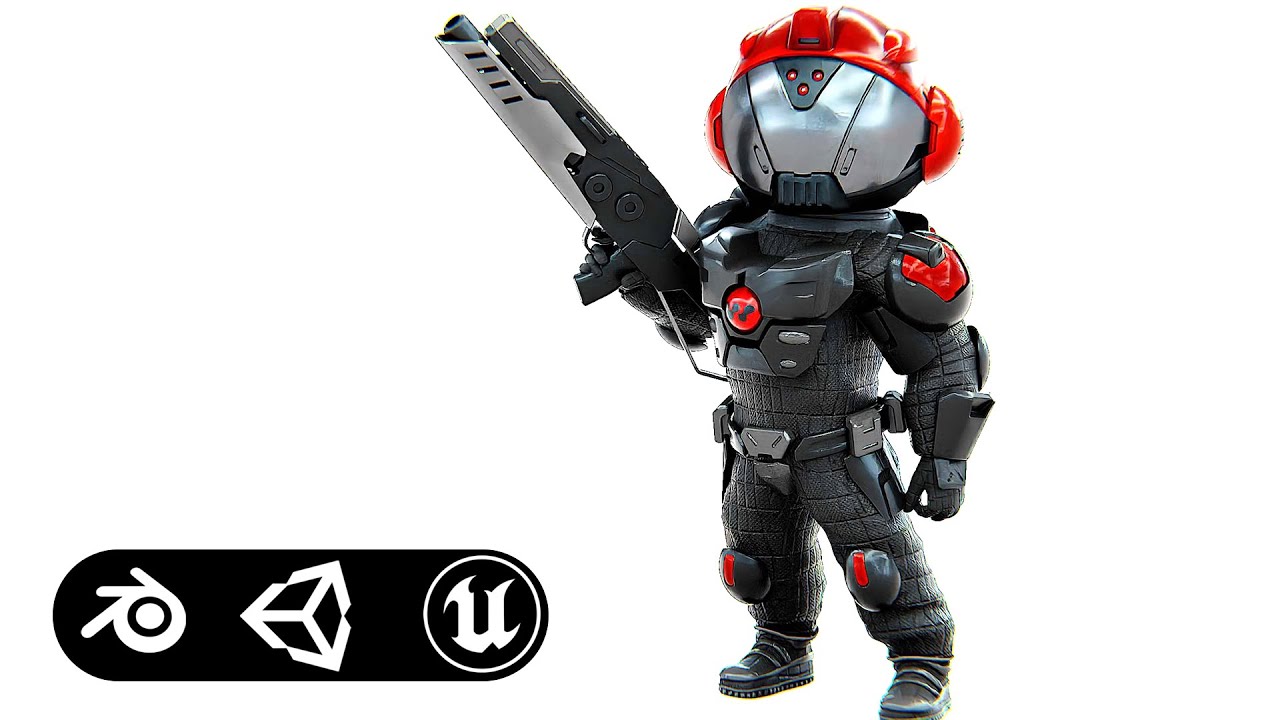 Cyber Soldier Xc-900 Auto-Rig Pro Rigged For Mixamo Unreal Engine Unity 3D Model