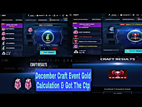 December Craft Event Gold Calculation & Got The Ctp - Marvel Future Fight