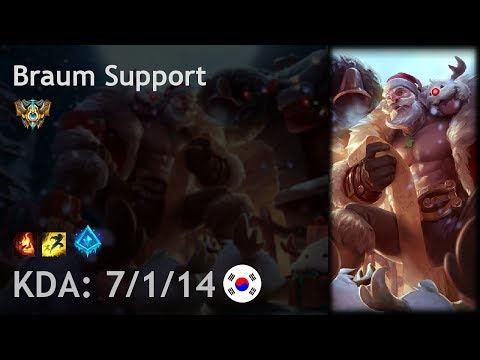 Braum Support vs Tahm Kench - KR Challenger Patch 8.4